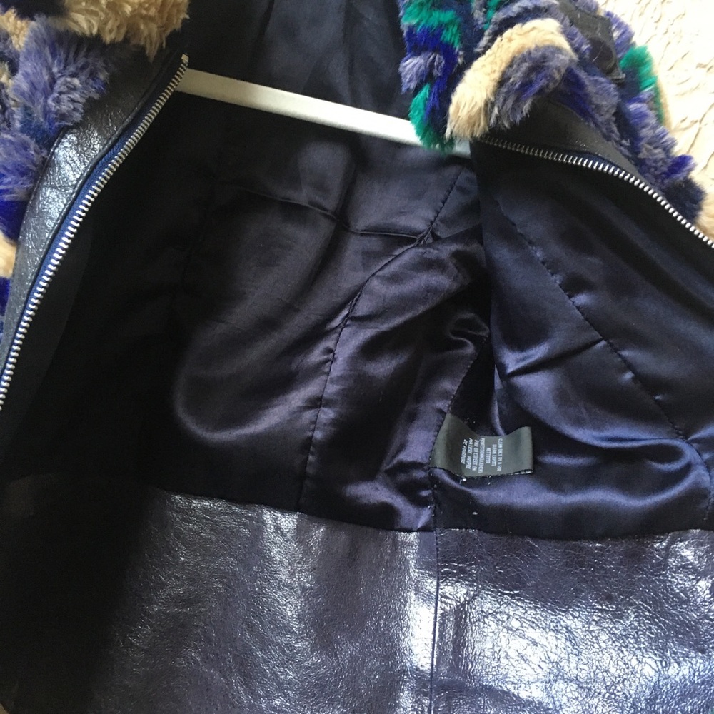 Betsey Johnson Purple and Green Bomber Jacket - Picture 12 of 12